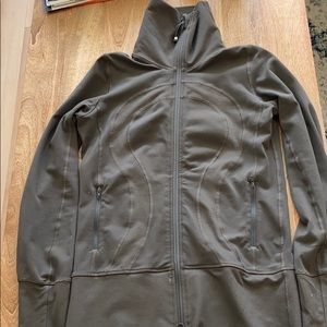 Grey Lululemon scuba Jacket- size 4